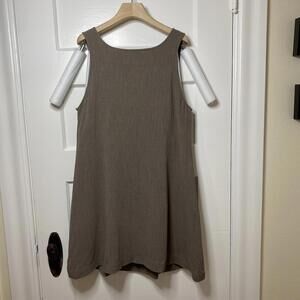 Sleeveless A-Line Dress Womens 9 Taupe Distressed DIY Cottagecore Fairy Grunge